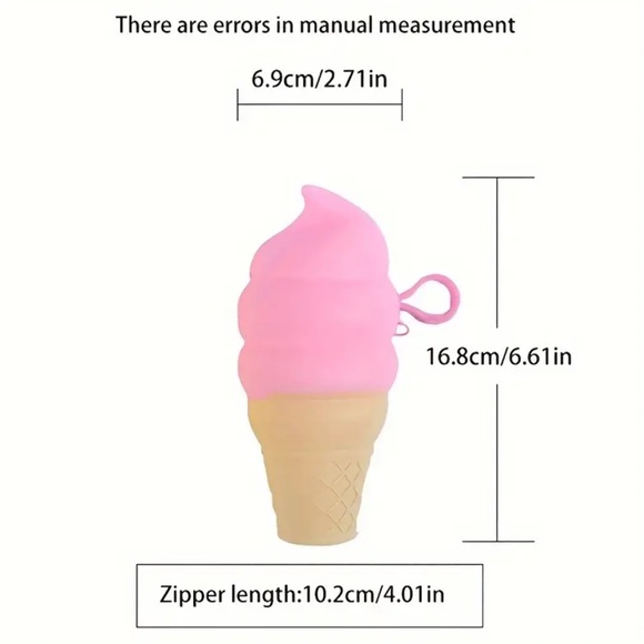 Purple Ice Cream Silicone Coin Storage Bag/Coin Purse - Picture 3 of 3